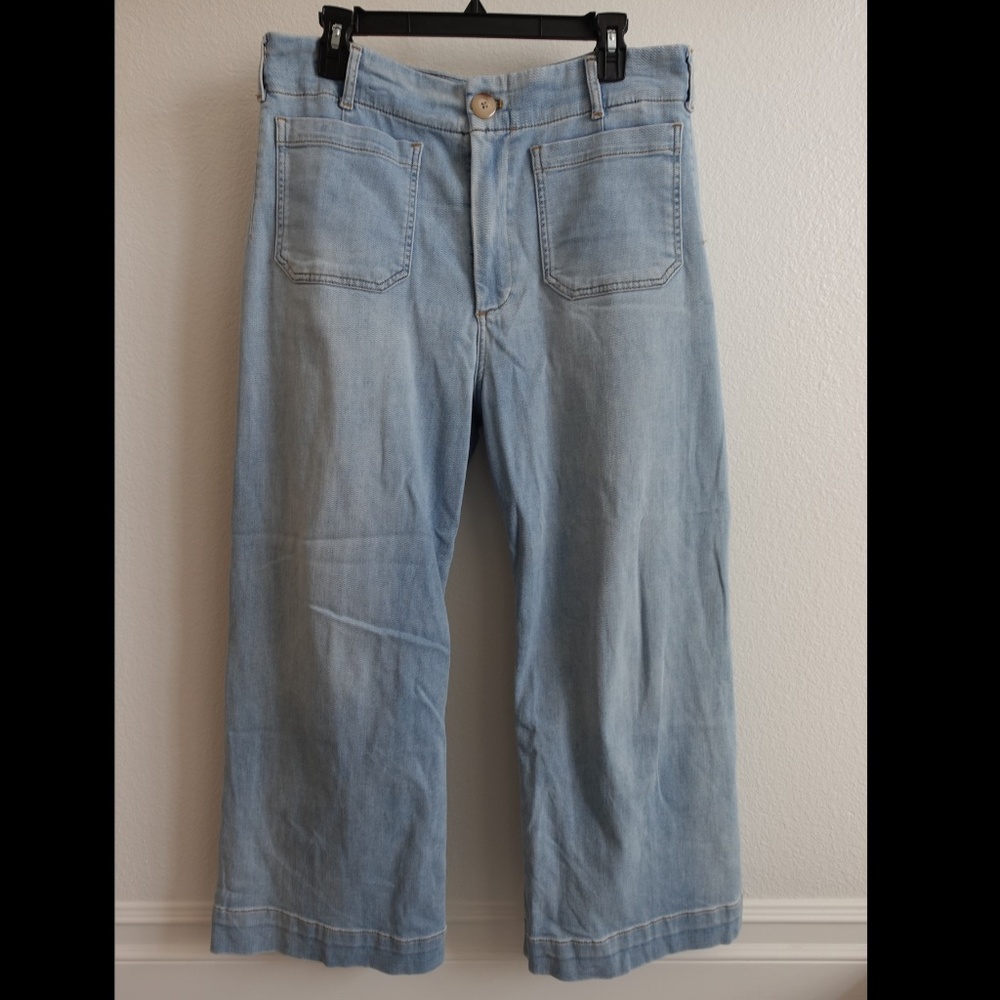 The Colette Crop High-Rise Wide-Leg Jeans by Maeve (Anthropologie) - Picture 3 of 7